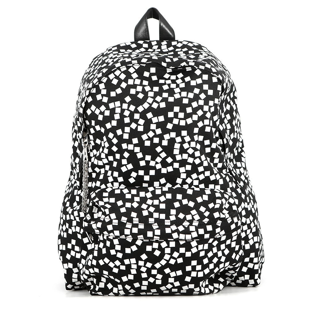 Celine Backpack Canvas Black White Bag